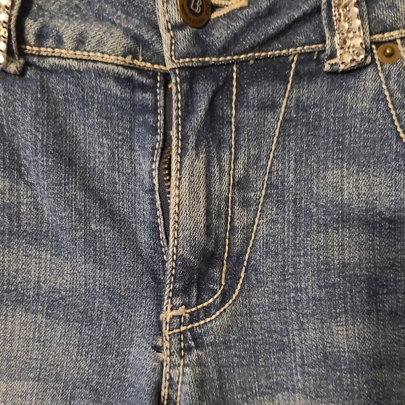Bisou Bisou size 8 rhinestone bling blue jeans - Picture 6 of 16